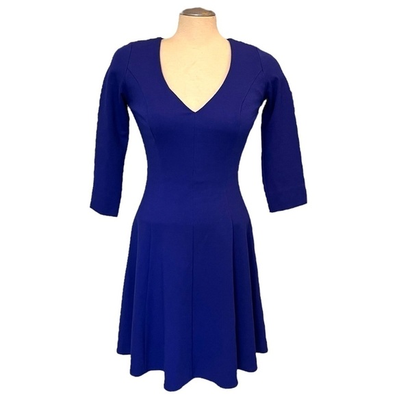 Amanda Uprichard (Revolve/Anthropologie) Fit & Flare Dress in Ultra Blue - Picture 2 of 15